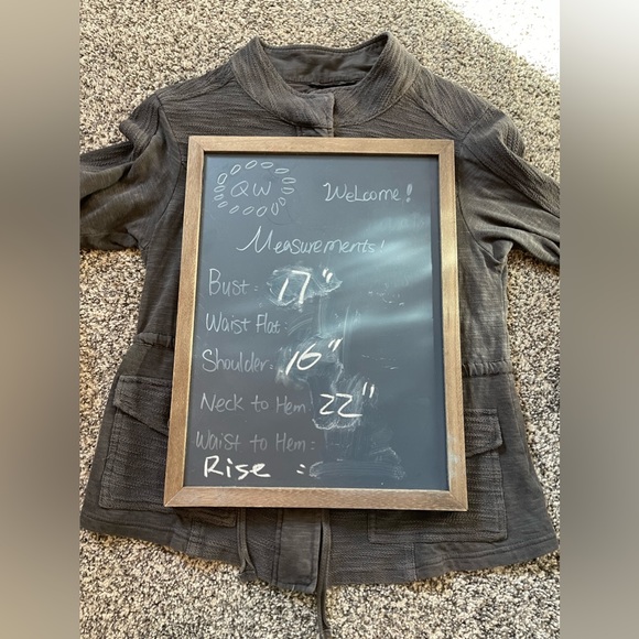 Anthropologie Saturday Sunday Gray Roll Sleeve Knit Zip Jacket M - Picture 7 of 7